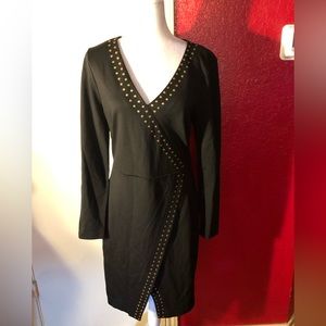 Carmen Marc Valvo Sling Sleeve Dress